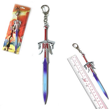 Fate saber anime key chain