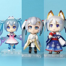 Hatsune Miku Snow Miku 2018 figures set(3pcs a set...