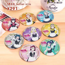  LoveLive!Sunshine anime brooch pins set(8pcs a set) 