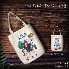 Biilbili anime canvas tote bag shopping bag