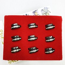 Naruto rings set(9pcs a set)