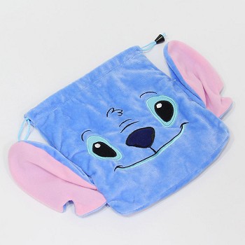 Stitch anime plush drawstring bag