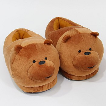  We Bare Bears plush shoes slippers a pair 28CM 