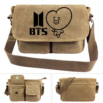 BTS canvas satchel shoulder bag