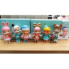 Molly anime figures set(6pcs a set)