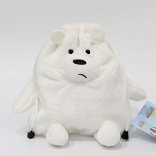 We Bare Bears plush drawstring backpack bag