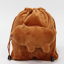 We Bare Bears 3D plush drawstring backpack bag