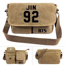 BTS 92JIN canvas satchel shoulder bag