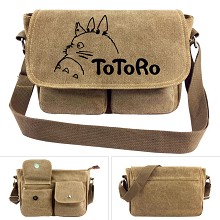 Totoro anime canvas satchel shoulder bag