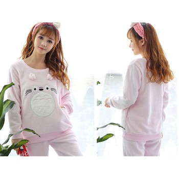 Totoro anime flano bpyjama dress hoodie