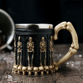 Stainless Steel 3D Skull Skeleton Cup