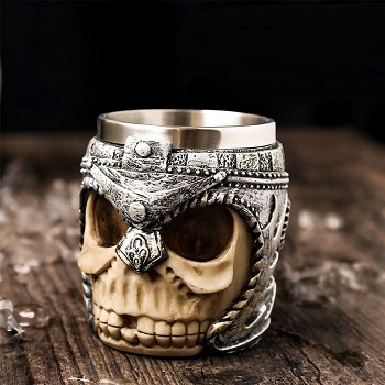 Stainless Steel 3D Skull Skeleton Cup