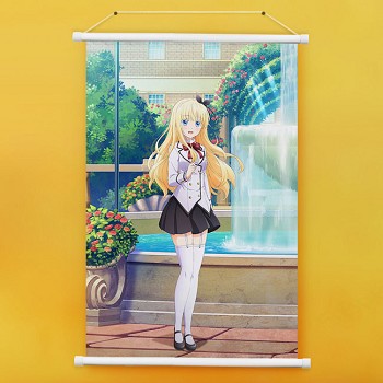 The cartoon anime wall scroll