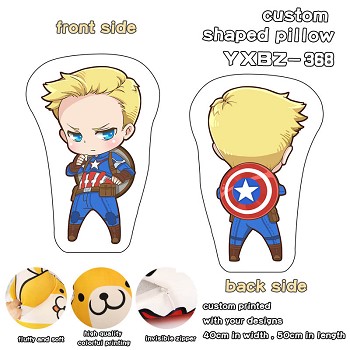 Captain America custom shaped pillow