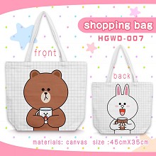 Bear Brown canvas shipping bag