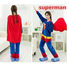 Super Man flano bpyjama dress hoodie