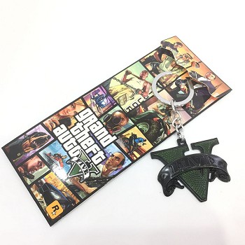  Grand Theft Auto metal key chain 