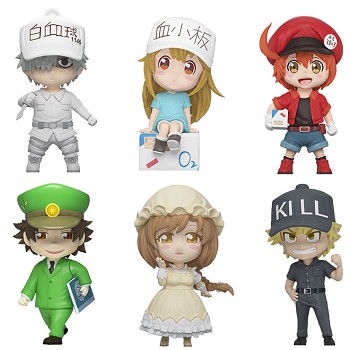 Cells At Work anime figures set(6pcs a set)