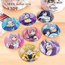 Tensei shitari slime anime brooches pins set(8pcs ...