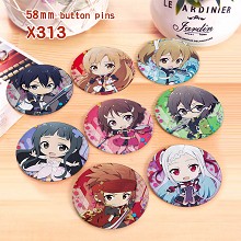 Sword Art Online anime brooches pins set(8pcs a se...