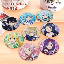 Sword Art Online anime brooches pins set(8pcs a se...