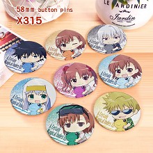 Toaru Majutsu no Index anime brooches pins set(8pc...