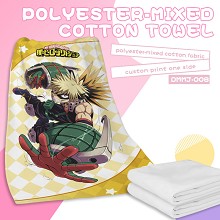 My Hero Academia anime polyester-mixed cotton towe...