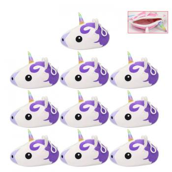 Unicorn plush wallet coin purses set(10pcs a set)