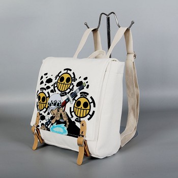 One Piece Law anime canvas backpack bag