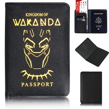 Black Panther Passport Cover Card Case Credit Card...