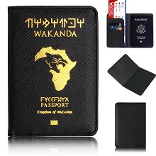 Black Panther Passport Cover Card Case Credit Card Holder Wallet