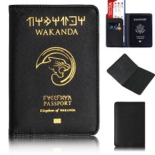 Black Panther Passport Cover Card Case Credit Card...