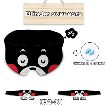  Kumamon anime eye path blinder over ears a set 