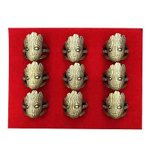 Guardians of the Galaxy Groot rings set(9pcs a set)