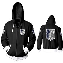 Attack on Titan anime 3D printing hoodie sweater c...