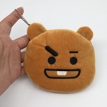 BTS SHOOKY plush wallet coin purse