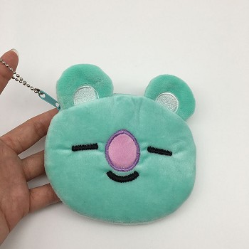 BTS KOYA plush wallet coin purse