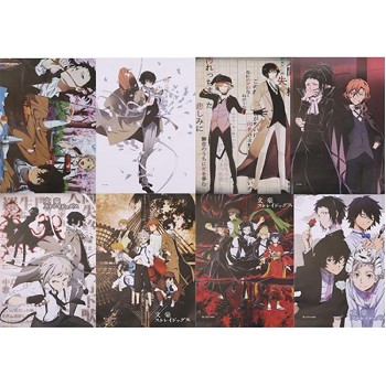  Bungo Stray Dogs anime posters set(8pcs a set) 