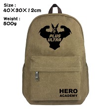 My Hero Academia canvas backpack bag