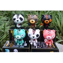 Raggedy teddy figures set(6pcs a set)