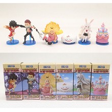 One Piece anime figures set(6pcs a set)