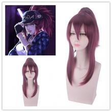 League of Legends KDA Akali cosplay wig 55cm