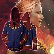 Captain Marvel movie 3D printing hoodie sweater cl...