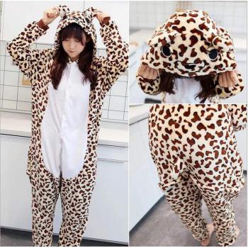 Cartoon animal Bear flano pajamas dress hoodie