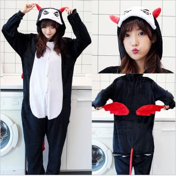 Cartoon animal Devi flano pajamas dress hoodie