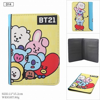 BTS star Passport Cover Card Case Credit Card Holder Wallet