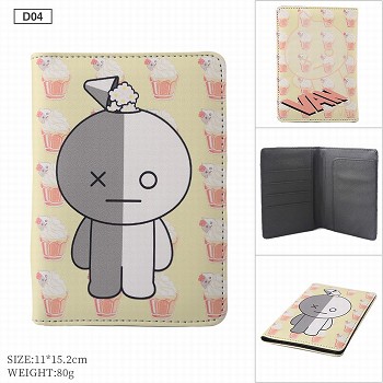 BTS star Passport Cover Card Case Credit Card Holder Wallet