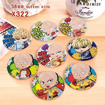 One Punch Man anime brooches pins set(8pcs a set)