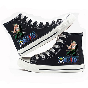 One Piece anime canvas shoes student plimsolls a pair