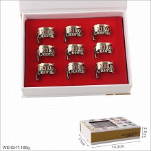 Red Dead Redemption movie rings set(9pcs a set)